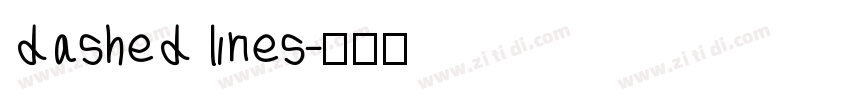 dashed lines字体转换